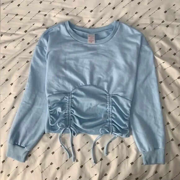 No Boundaries corset inspired blue sweater - Picture 5 of 6